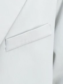 Manfinity Men Lapel Collar Single Button Blazer - Light Grey - View 6