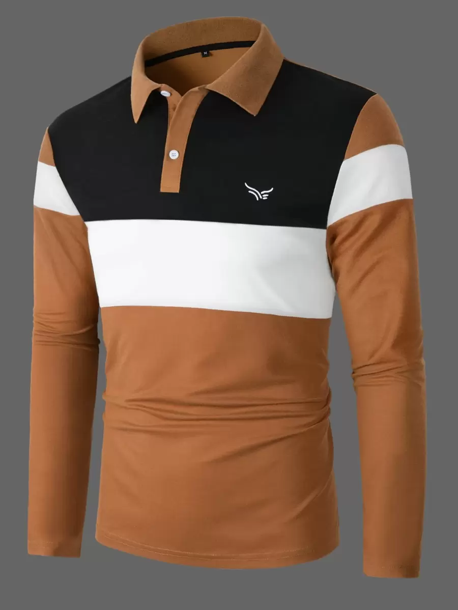 Manfinity Homme Men Cut And Sew Polo Shirt - Multicolor - View 1