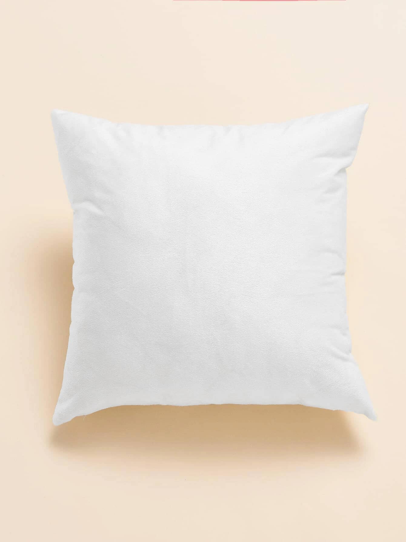 1pc Solid Color Throw Pillow Case For Sofa Bed Car, Cushion Covers Without Filler - White - View 1