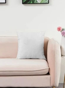 1pc Solid Color Throw Pillow Case For Sofa Bed Car, Cushion Covers Without Filler - White - View 3