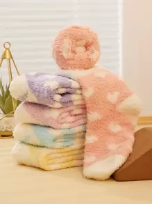 5雙愛心圖案中筒襪 - 彩色 - 查看 1