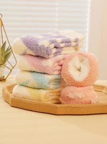 5雙愛心圖案中筒襪 - 彩色 - 查看 2