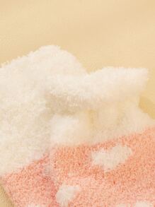 5雙愛心圖案中筒襪 - 彩色 - 查看 5