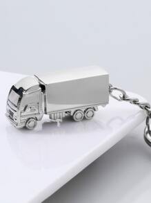 Móc khóa xe tải cá nhân hóa 1 chiếc cho nam, mô phỏng 3D, móc khóa xe tải sáng tạo, móc khóa mô hình xe hơi, quà tặng trẻ em, quà sinh nhật cho bạn bè, phụ kiện ô tô, túi xách, phụ kiện trường học, phong cách Goth Y2k dễ thương, phụ kiện túi, dây đeo có ngăn đựng thẻ, phụ kiện ô tô, móc khóa túi, phụ kiện xe hơi Giáng sinh, ý tưởng quà tặng cho chị gái giáo viên - Bạc - Xem 2