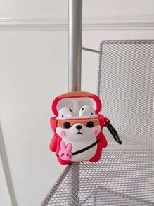 3D Cartoon Dog Design Case Compatible With AirPods - Multicolor - View 2