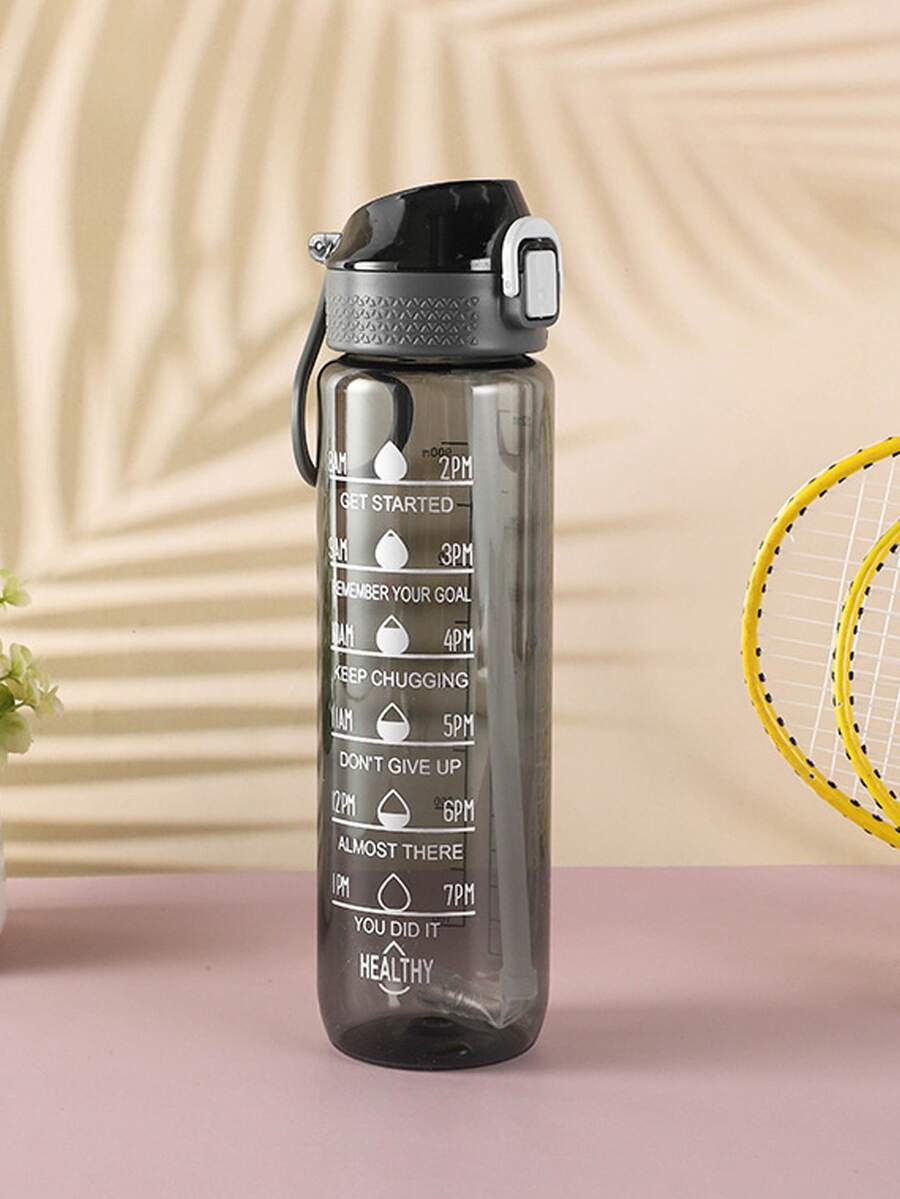 1 pieza Vaso con estampado de slogan - Gris - Ver 1