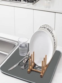 1pc Letter Graphic Sấy khô - Xám - Xem 2