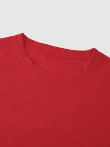 Manfinity Homme Tops Nam màu trơn Giải trí - Đỏ - Xem 4