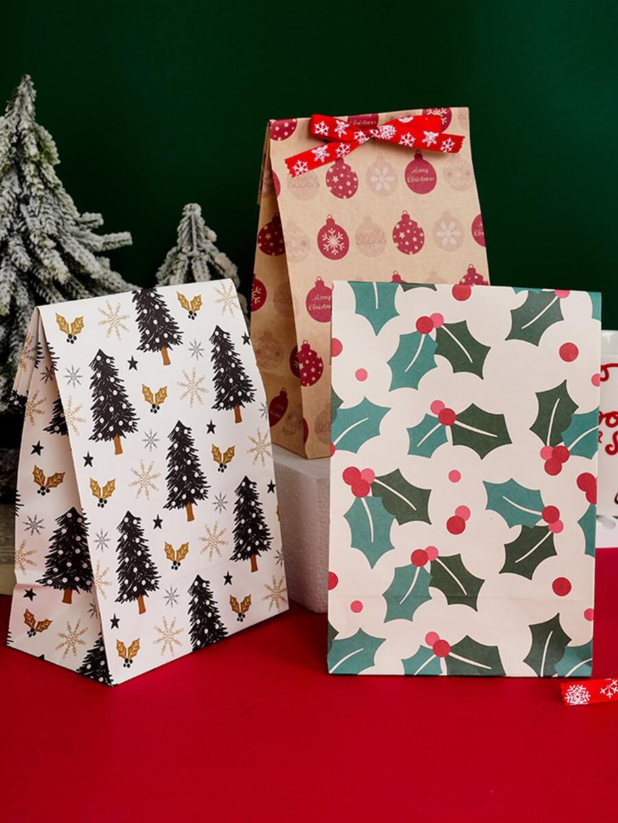 8pcs Christmas Pattern Random Gift Bag - Multicolor - View 1