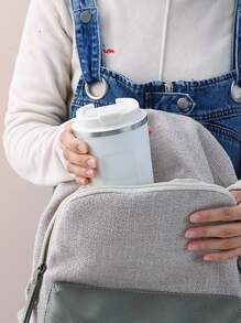 1 pieza Taza de café con diseño gráfico de letra "Volver a la escuela" - Blanco - Ver 5