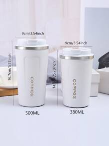 1 pieza Taza de café con diseño gráfico de letra "Volver a la escuela" - Blanco - Ver 6