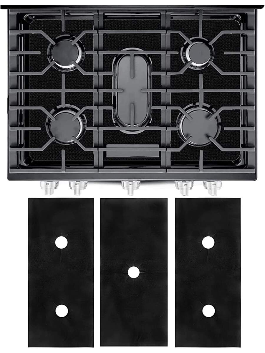 3pcs Gas Stove Protector Pad, Square Shaped Washable, Easy to clean