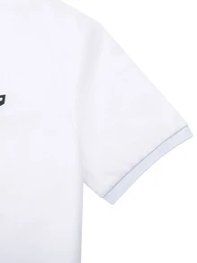Manfinity Homme Men Graphic Print Polo Shirt - White - View 3