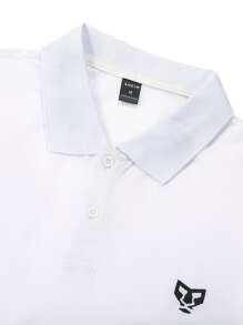 Manfinity Homme Men Graphic Print Polo Shirt - White - View 5