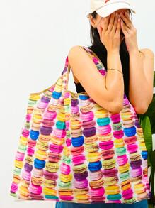 Túi Xách tay Nữ Tương phản ràng buộc Đồ họa Đôi tay cầm Sẵn sàng - Nhiều màu - Xem 6