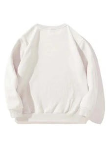 POMOi Slogan Skeleton Graphic Sweatshirt - White - View 2