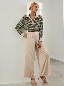 Sollinarry 滿版印花襯衫和闊腿褲 - 彩色 - 查看 4