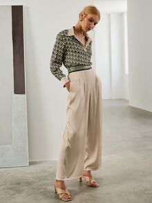 Sollinarry 滿版印花襯衫和闊腿褲 - 彩色 - 查看 5