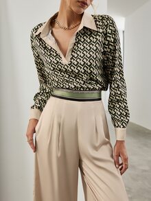 Sollinarry 滿版印花襯衫和闊腿褲 - 彩色 - 查看 6