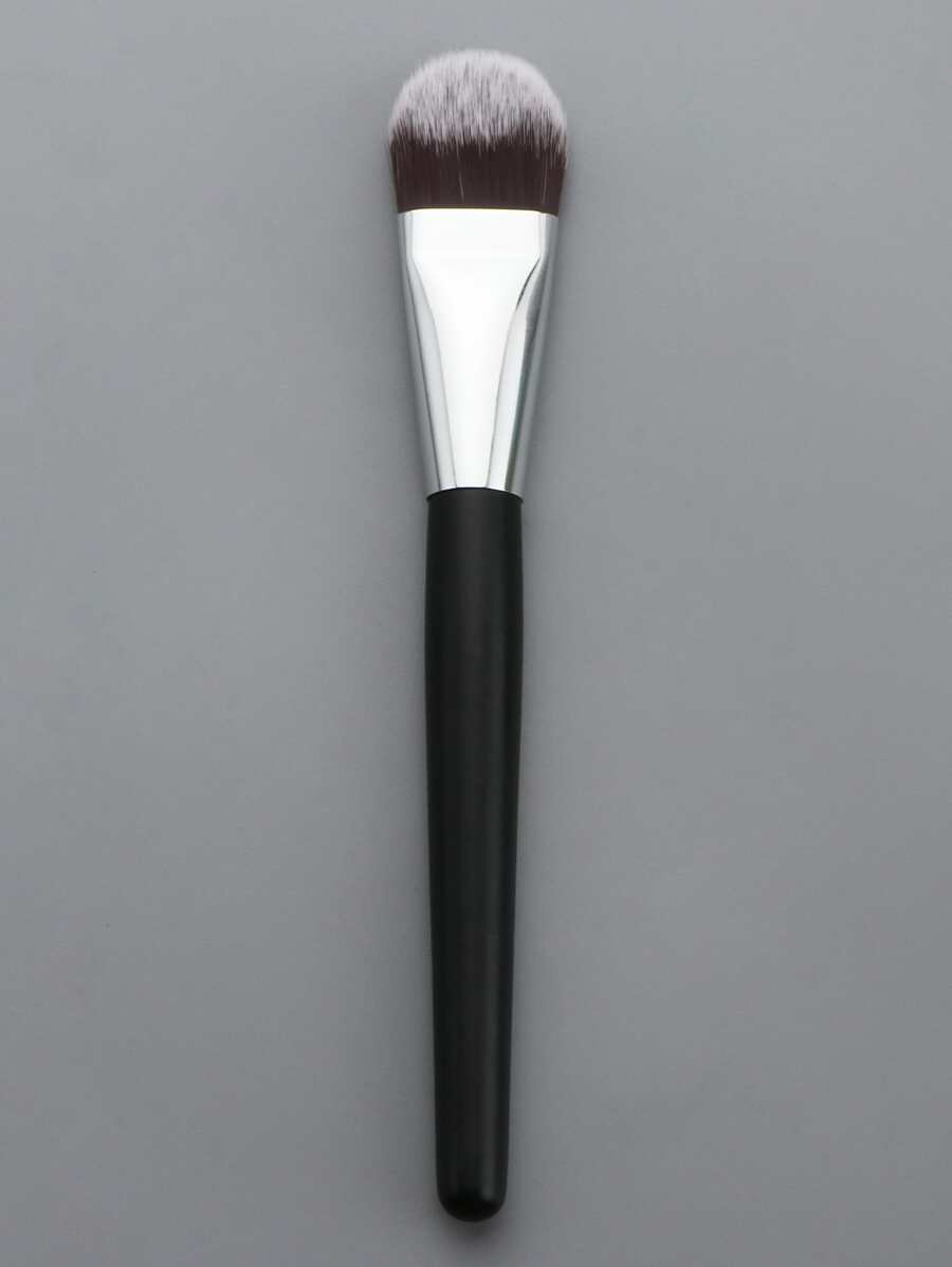 Cọ nền, 1 chiếc cọ trang điểm đa năng cầm tay tối giản bằng gỗ, dụng cụ trang điểm mỹ phẩm cho người mới bắt đầu - màu đen - Xem 1