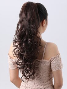 Extensión de Coleta rizada con garra - Marrón - Ver 1