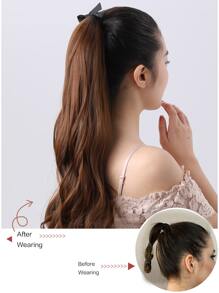 長款卷馬尾接髮 - 棕色 - 查看 6