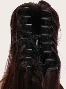 Extensión de Coleta rizada con garra - Marrón - Ver 3