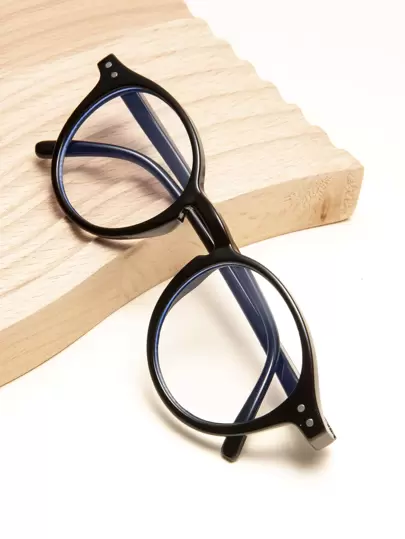 1 st för barn unisex svarta elliptiska glasögon lämpade för daglig läsning och datoranvändning