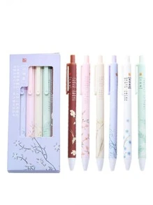 6pcs/set Creative European And American Style Click Ballpoint Pens, Random Delivery - Multicolor - View 3