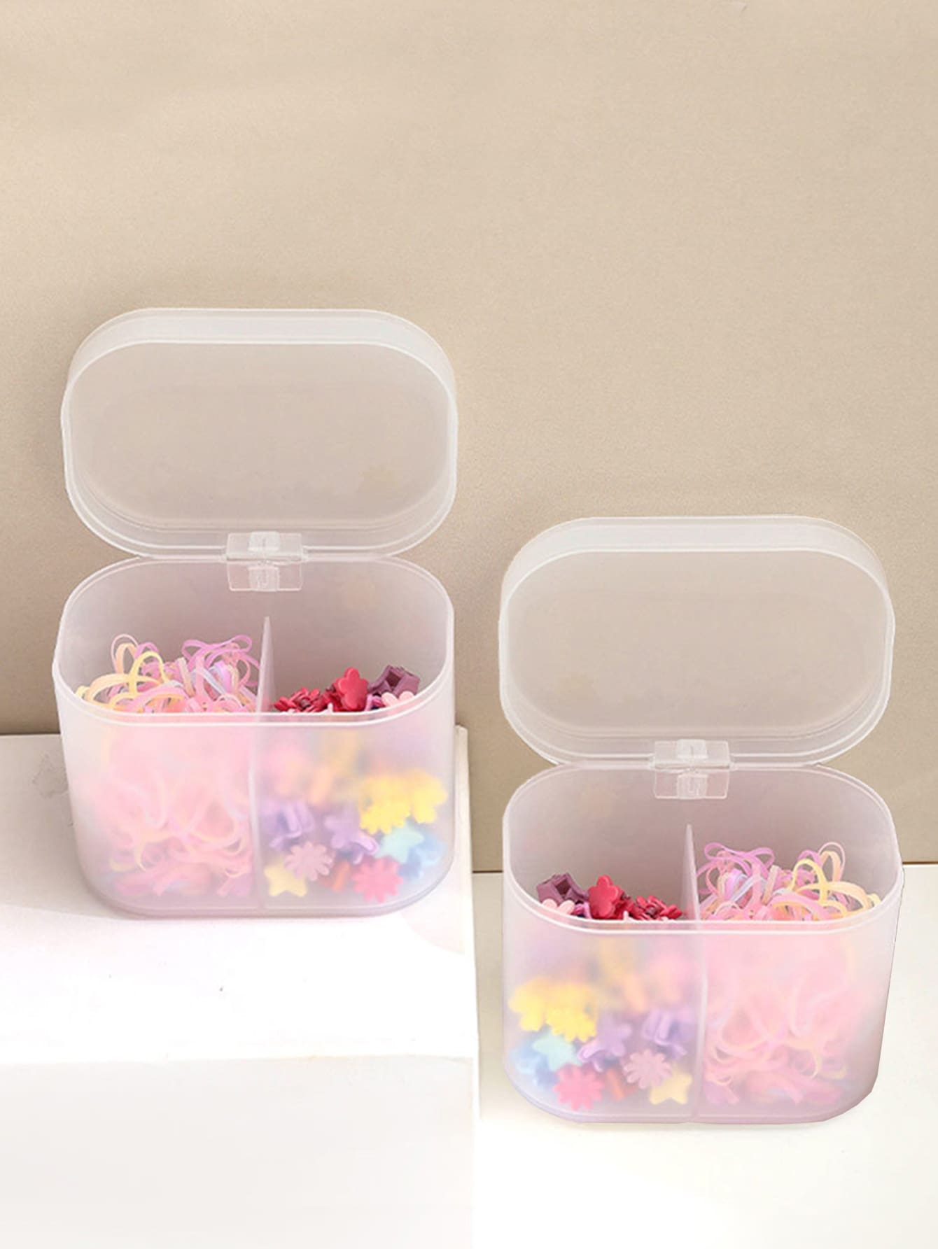 1 hộp đựng đồ trang sức dạng lưới đôi, hộp đựng phụ kiện tóc PP trong suốt dùng cho gia đình, du lịch, trở lại trường học, chống nắng