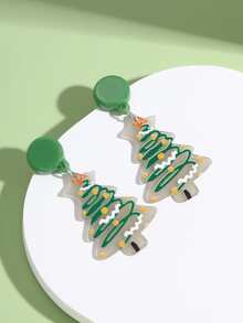 Pendientes largos árbol de Navidad - Multicolor - Ver 3