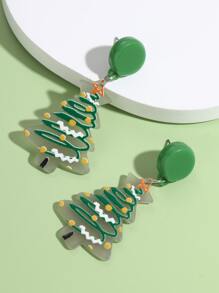 Pendientes largos árbol de Navidad - Multicolor - Ver 4