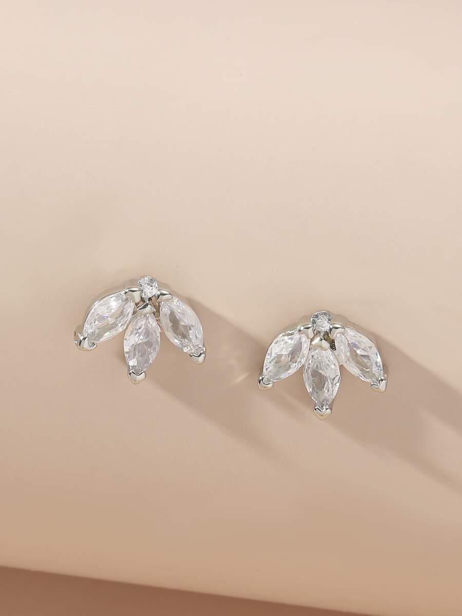 Sentio | Orecchino a bottone da 8 mm color oro con zirconia