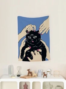 貓樣式掛毯 - 彩色 - 查看 4