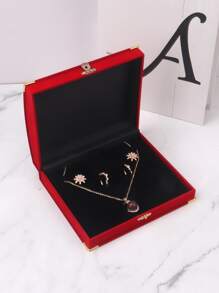 1個矩形珠寶收納盒,情人節禮物 - 紅色 - 查看 1