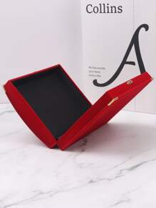 1個矩形珠寶收納盒,情人節禮物 - 紅色 - 查看 4