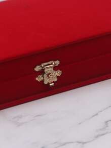 1個矩形珠寶收納盒,情人節禮物 - 紅色 - 查看 5