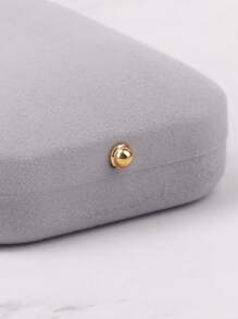 1 Hộp Nhựa PVC Trang Sức Hộp Bảo Quản Tối Giản Màu Xám Cổ Vuông Hộp Bảo Quản Cho Gia Đình - Xám - Xem 6