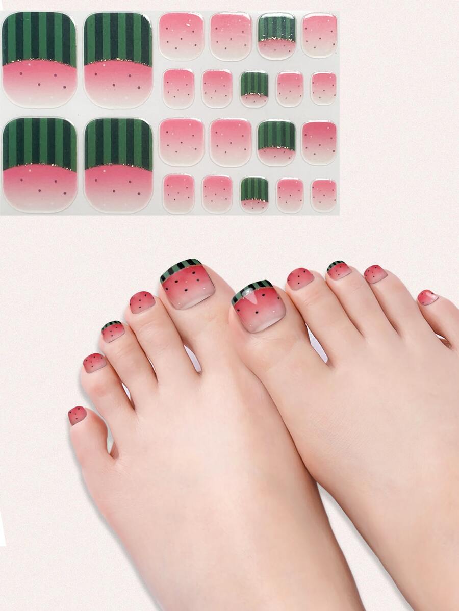 1 x Nhãn dán nghệ thuật móng chân dưa hấu - Nhiều màu - Xem 1