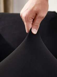 1 Chắc Chắn Đệm, Đơn Giản Màu Đen Vải Gối Cho Phòng Ngủ Ghế Sofa Phòng Khách, Gối Lắp Không Bao Gồm - màu đen - Xem 2