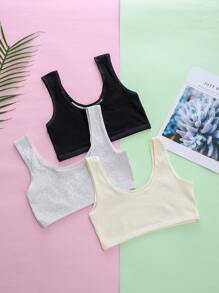 Áo Bralette trơn màu thời trang đơn giản cho bé gái - Áo ngực không gọng - Nhiều màu - Xem 2