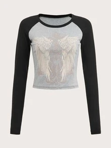 Áo thun nữ Khối Màu Đồ họa Giải trí - Nhiều màu - Xem 1