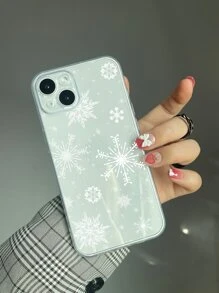 Snowflake Print Phone Case - Multicolor - View 2