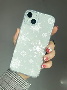 Snowflake Print Phone Case - Multicolor - View 3