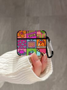 Patchwork Print Earphone Case For AirPods1/2 AirPods Pro - Multicolor - View 2