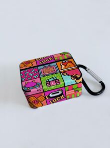 Patchwork Print Earphone Case For AirPods1/2 AirPods Pro - Multicolor - View 3