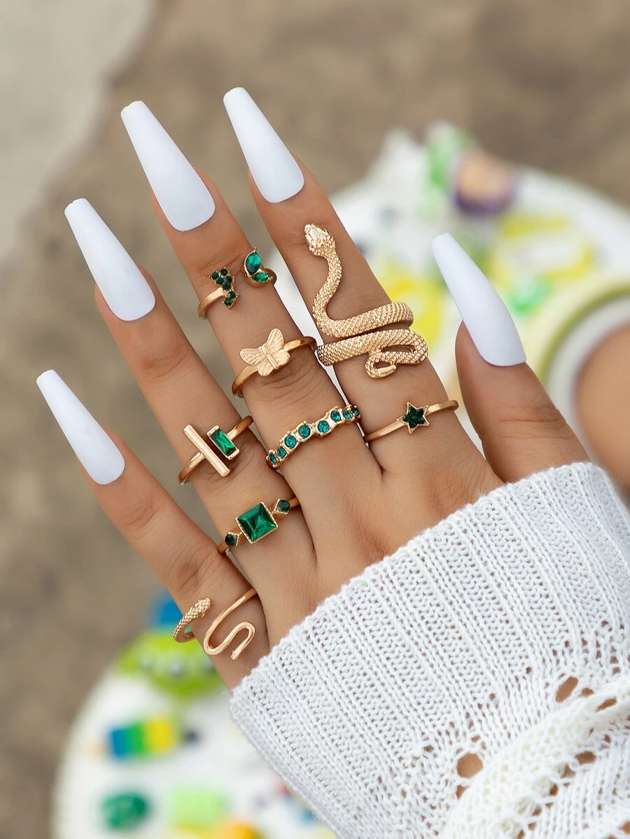 imoli 8 cái Bướm & Rắn Vòng trang trí