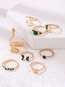 imoli 8 cái Bướm & Rắn Vòng trang trí - Vàng - Xem 3