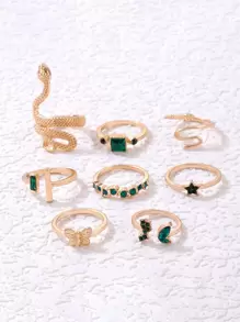 imoli 8 cái Bướm & Rắn Vòng trang trí - Vàng - Xem 5