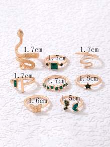 imoli 8 cái Bướm & Rắn Vòng trang trí - Vàng - Xem 6